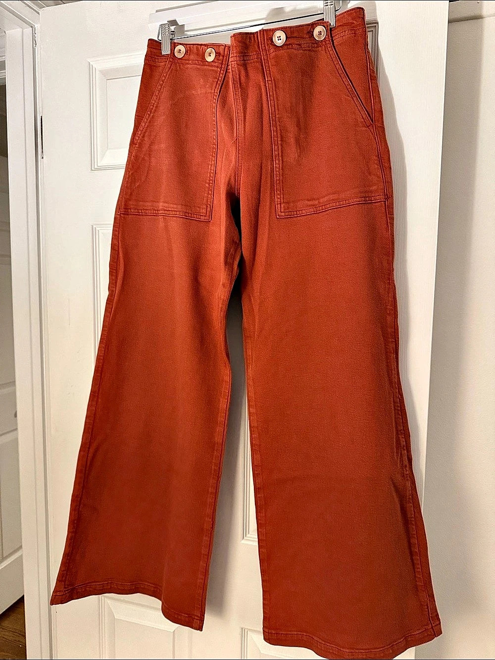 Pilcro Waterfalls Baggy Wide-Leg Jeans Wide-Leg Jeans Orange